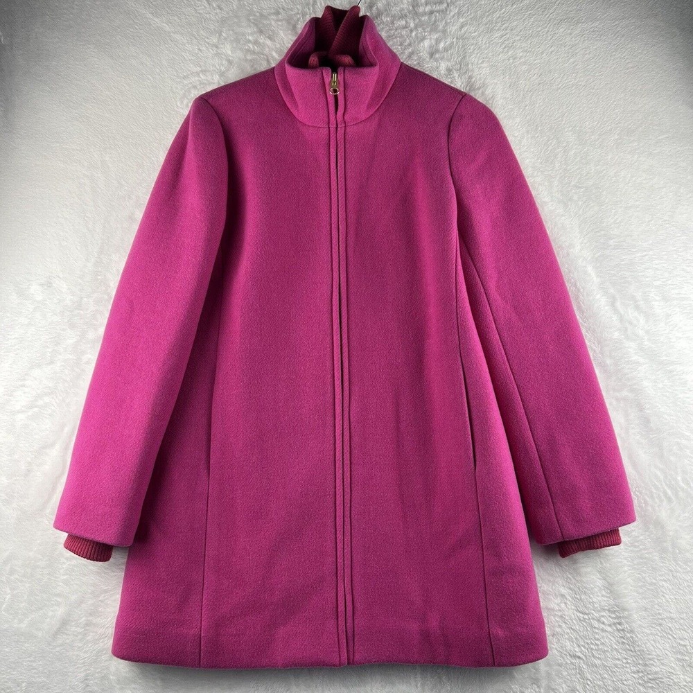 J.Crew Jacket Women’s 6 Nello Gori Wool Italian Stadium Cloth Lodge Pink Coat